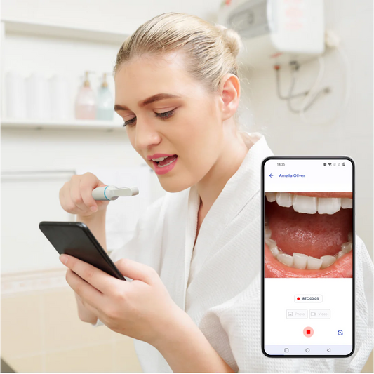 Wireless Personal Oral Health Tracking Camera - Includes Mirror and Retractors